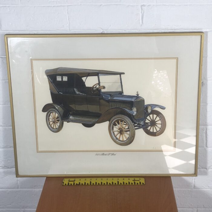 Framed '1925 Ford Model T' Painting - Image 8