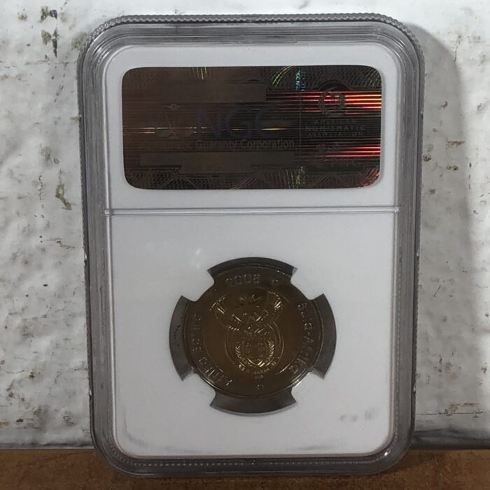 2008 Nelson Mandela 90th Birthday 5 Rand Coin (Graded by MS67 by NGC) - Image 4