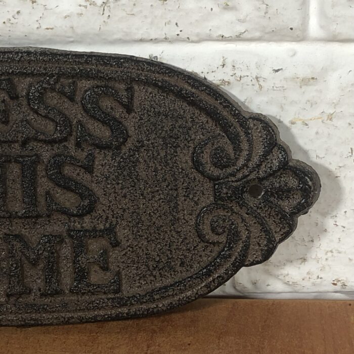 Cast Iron 'Bless This Home' Sign - Image 4
