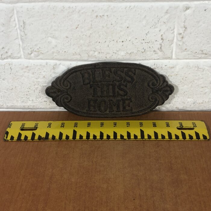 Cast Iron 'Bless This Home' Sign - Image 6
