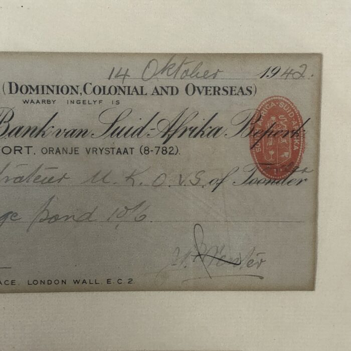 Framed Vintage 1940s Barclays Bank Cheques - Image 4