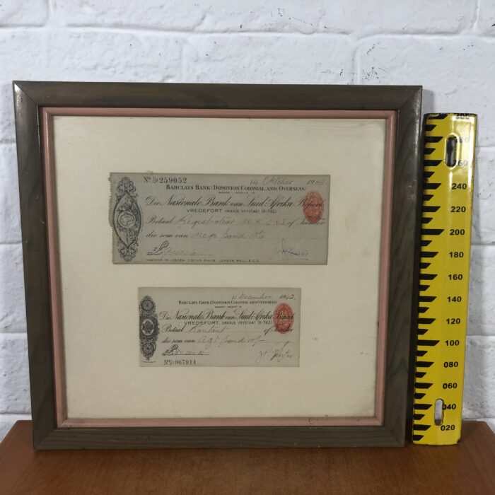 Framed Vintage 1940s Barclays Bank Cheques - Image 10