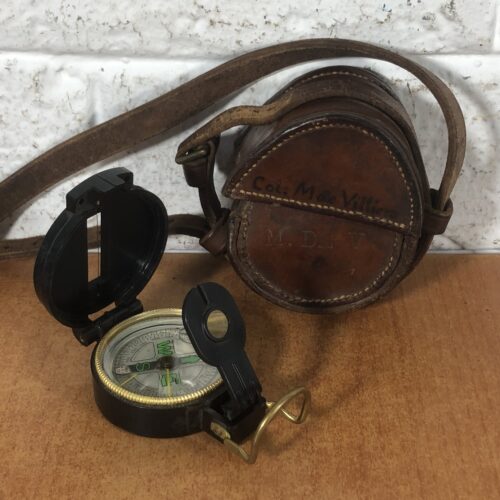 Vintage Engineer's Compass in Leather Case