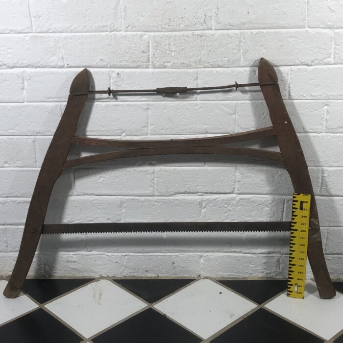 Vintage Wooden Bow Buck Cross Cut Hand Saw - Image 8