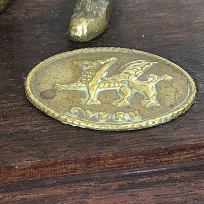 Vintage Brass Welsh Miner & Coal Cart Statuette - Image 8