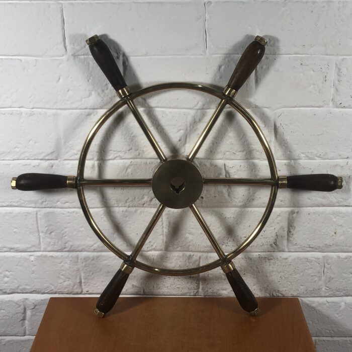 Vintage Brass Yacht Ship's Wheel