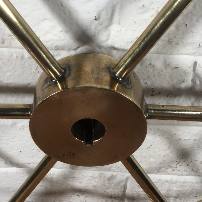 Vintage Brass Yacht Ship's Wheel - Image 3