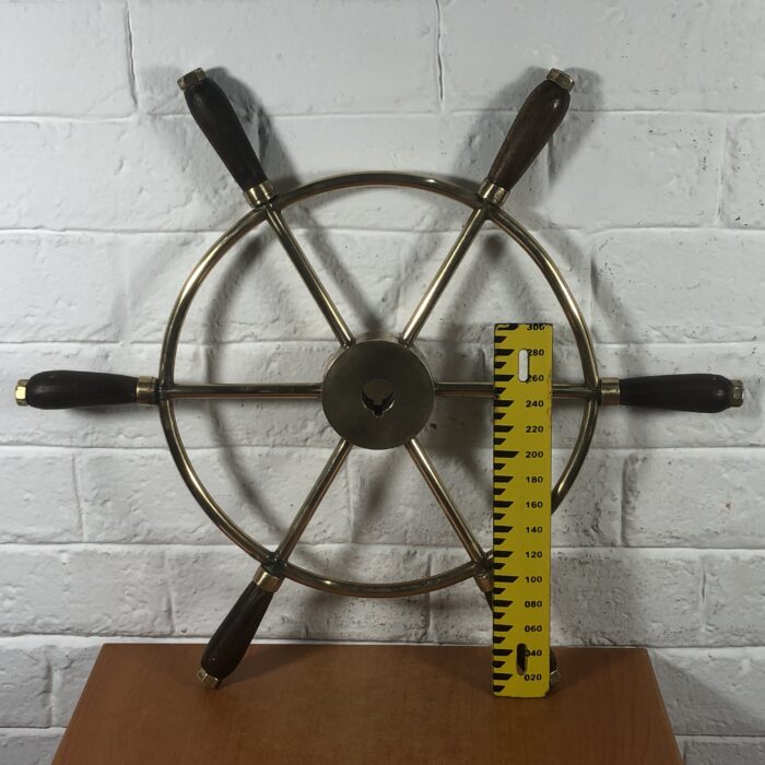 Vintage Brass Yacht Ship's Wheel - Image 8