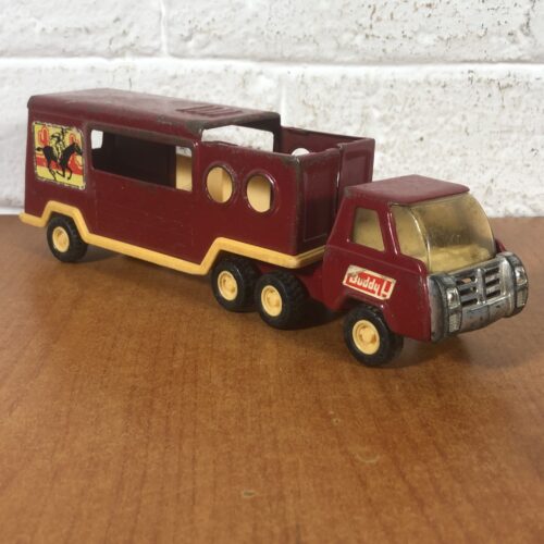 Vintage Buddy L Pressed Steel Truck & Horse Trailer (Made in Japan)