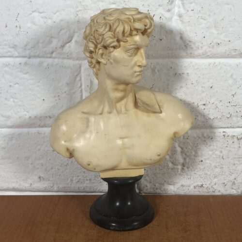 Vintage David Bust Sculpture (Signed by Artist A Santini) ~ Made in Italy