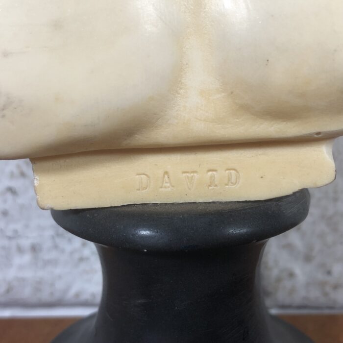 Vintage David Bust Sculpture (Signed by Artist A Santini) ~ Made in Italy - Image 4