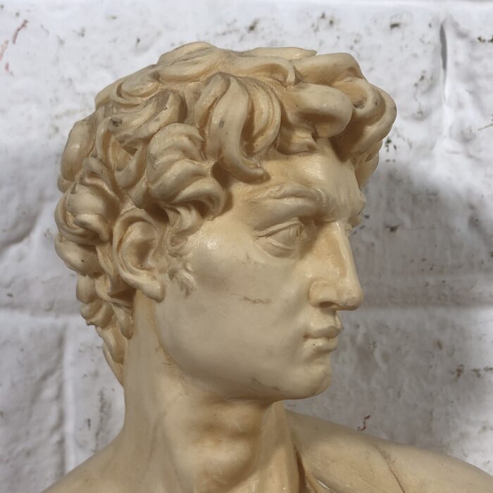 Vintage David Bust Sculpture (Signed by Artist A Santini) ~ Made in Italy - Image 2