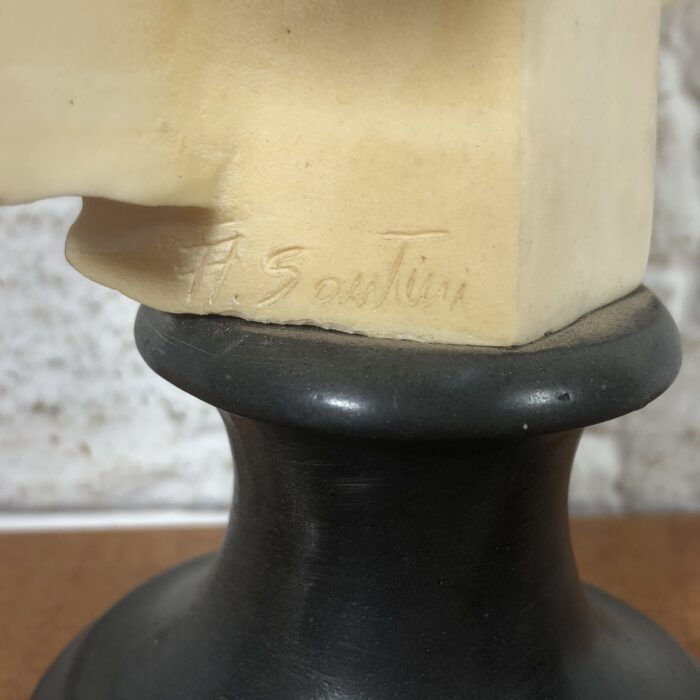 Vintage David Bust Sculpture (Signed by Artist A Santini) ~ Made in Italy - Image 8