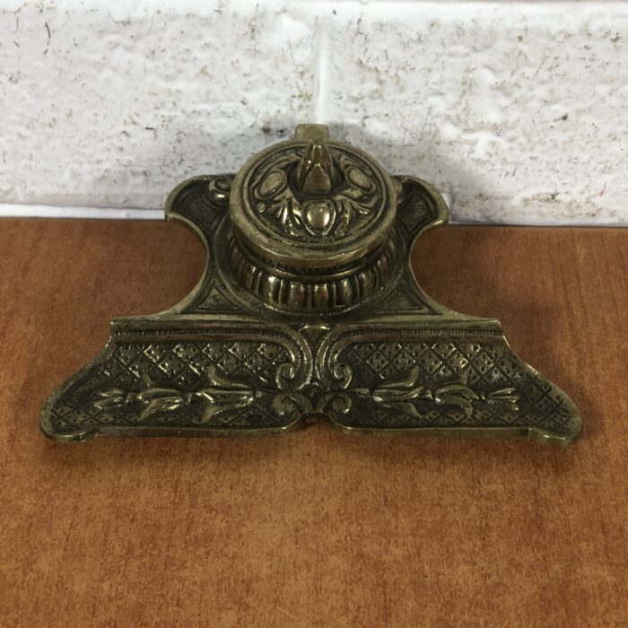 Vintage Brass Door Knocker, Brass Ink Pot & Miniature Flip Calendars - Image 2
