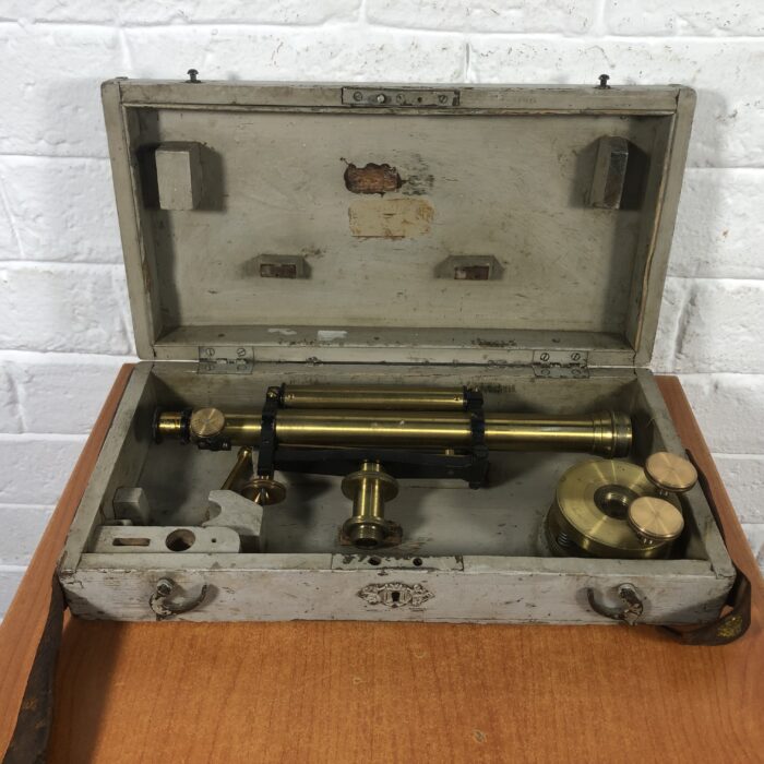 Vintage Brass Surveying Level in Case - Image 9