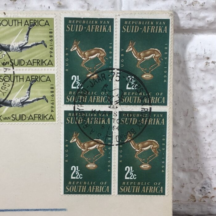 Vintage 1975/1995 South African Rugby Envelopes & Stamps - Image 6