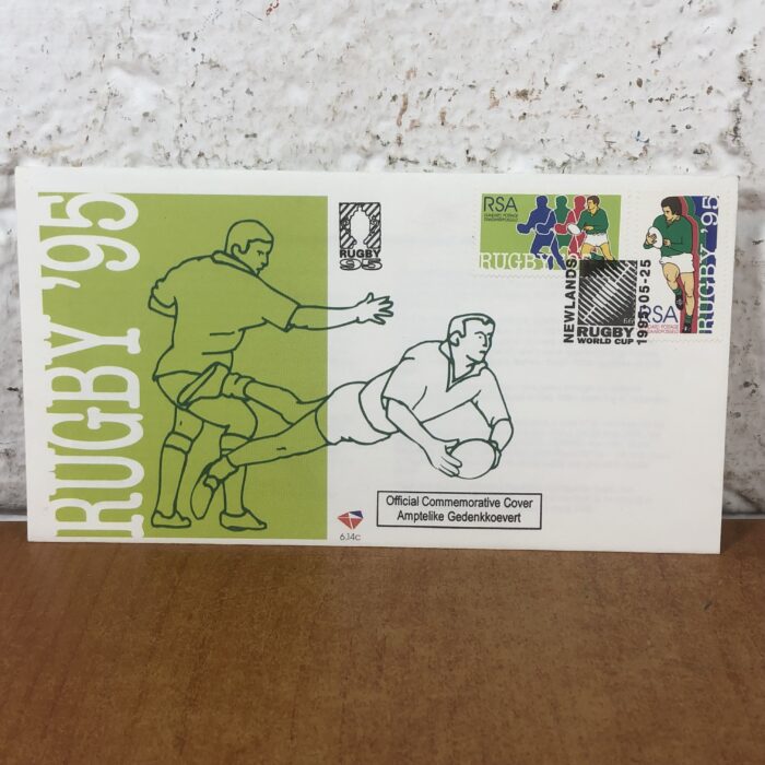 Vintage 1975/1995 South African Rugby Envelopes & Stamps - Image 9