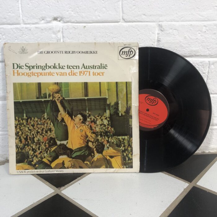 Vintage 1970s South African Springbok Rugby Match Vinyl Records - Image 5