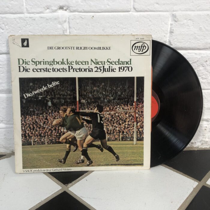 Vintage 1970s South African Springbok Rugby Match Vinyl Records - Image 2