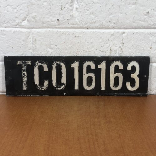 Vintage Number Plate