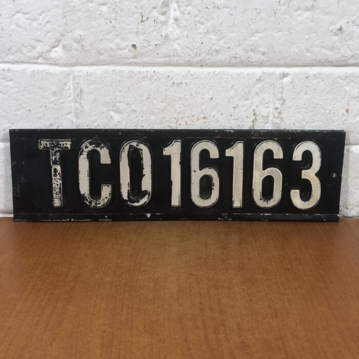 Vintage Number Plate