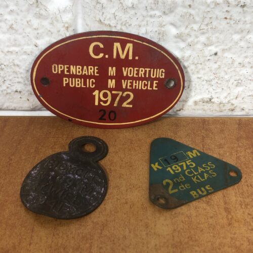 Vintage 1970s Wheel Tax Plates