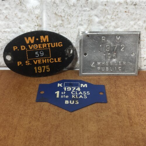 Vintage 1970s Wheel Tax Plates