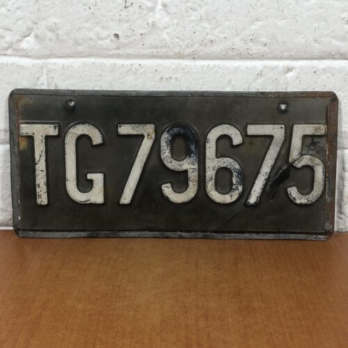 Vintage Number Plate