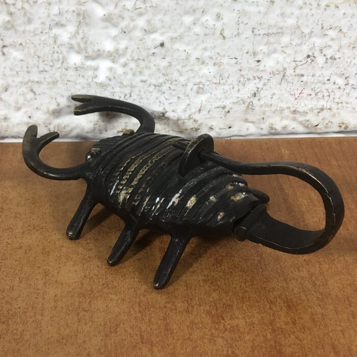 Vintage Brass Scorpion Padlock (No Key) - Image 6