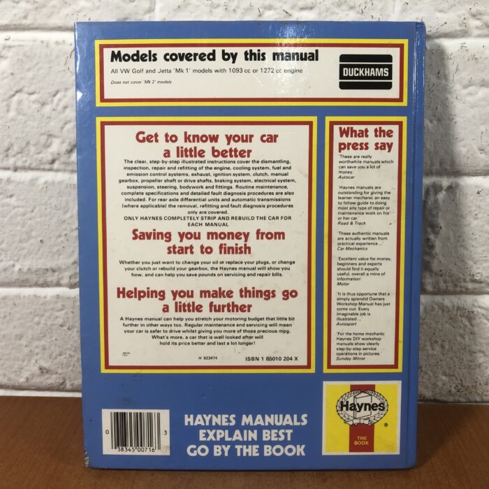 Vintage VW Citi Golf & VW Golf and Jetta Workshop Manuals - Image 8