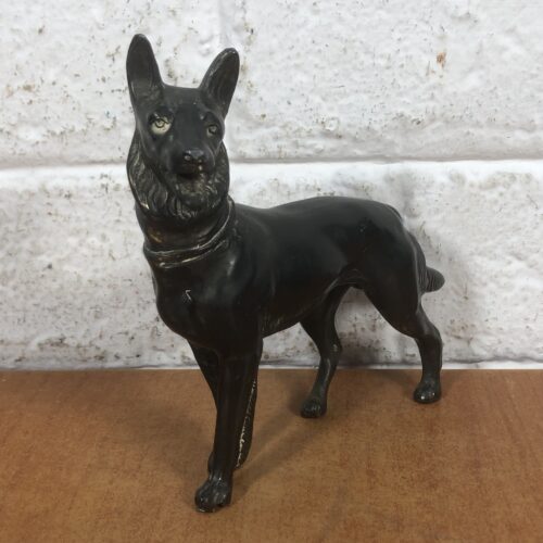 Vintage Cast Iron German Shepherd Statuette