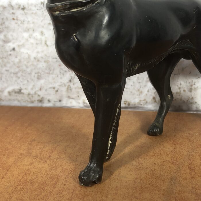 Vintage Cast Iron German Shepherd Statuette - Image 4