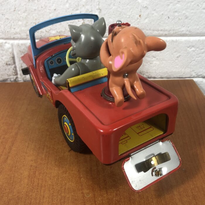 RARE Vintage 1960s Tom & Jerry Tin Toy Jeep Model (Made in Japan) - Image 12