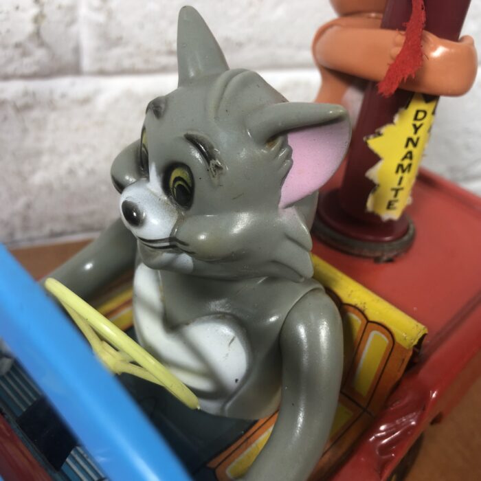 RARE Vintage 1960s Tom & Jerry Tin Toy Jeep Model (Made in Japan) - Image 9