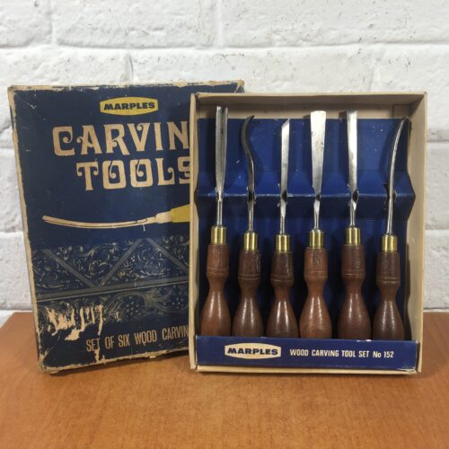 Vintage Marples Carving Tools Set in Original Box