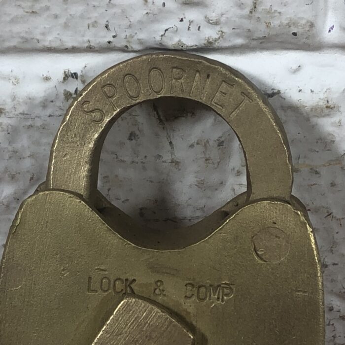 Vintage Spoornet Padlock with Key - Image 2