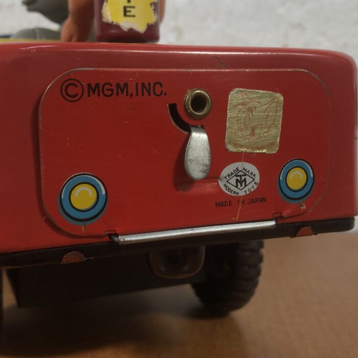 RARE Vintage 1960s Tom & Jerry Tin Toy Jeep Model (Made in Japan) - Image 14