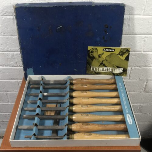 Vintage Marples Wood Turning Tool Set in Original Box