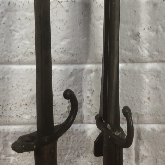 RARE Antique 1880s Pair of French Bayonet Fire Irons - Image 5