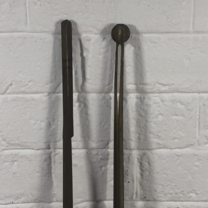 RARE Antique 1880s Pair of French Bayonet Fire Irons - Image 3