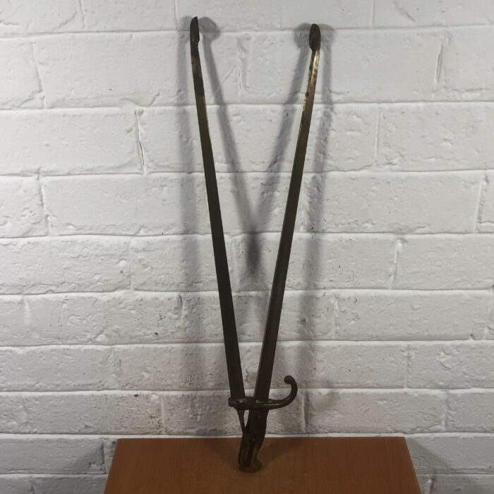 RARE Antique 1880s Pair of French Bayonet Fire Irons - Image 7