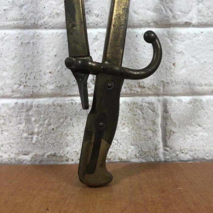 RARE Antique 1880s Pair of French Bayonet Fire Irons - Image 8