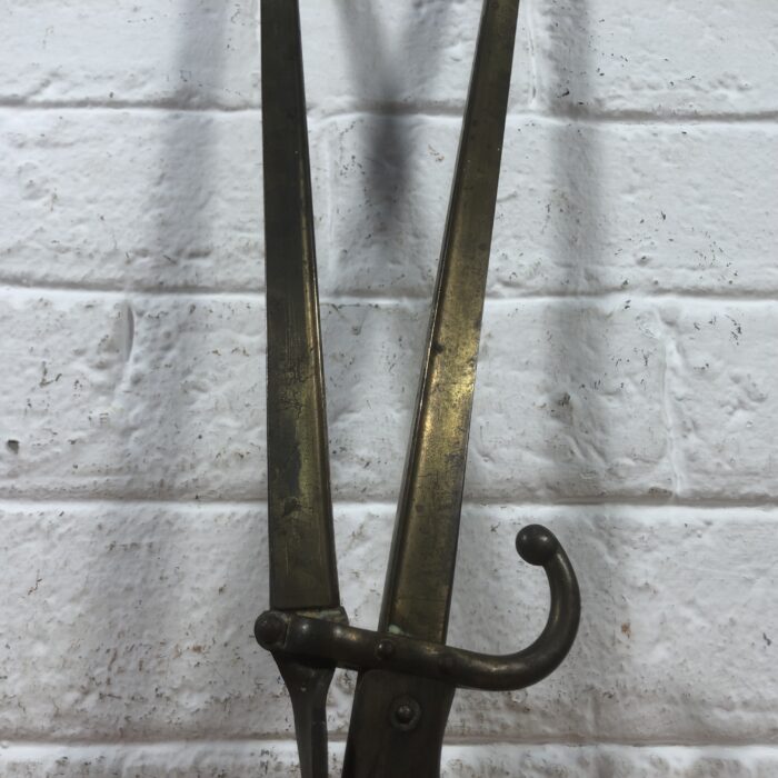 RARE Antique 1880s Pair of French Bayonet Fire Irons - Image 10