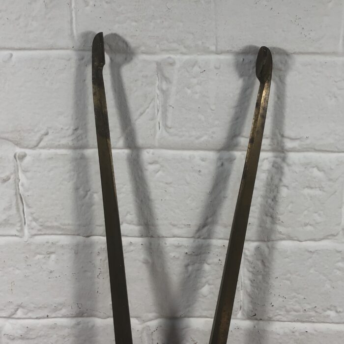 RARE Antique 1880s Pair of French Bayonet Fire Irons - Image 11