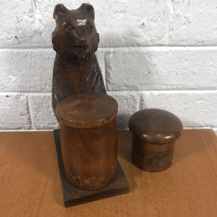 Vintage Swartzwald Wooden Carved Tobacco Pots (South Germany)