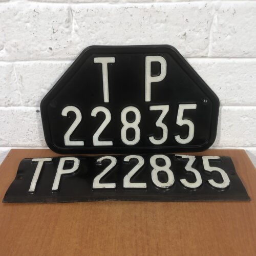 Pair of Vintage Number Plates