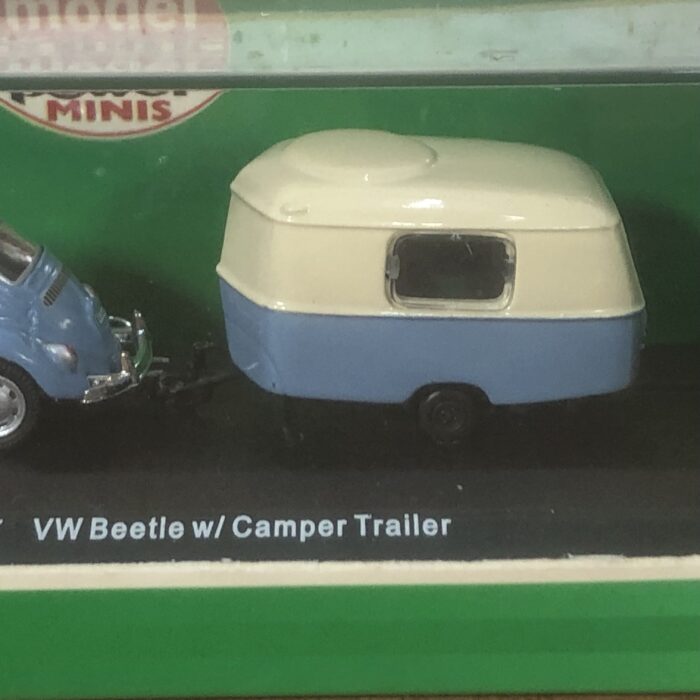 Volkswagen Beetle with Camper Trailer Miniature Model (1:87) - Image 3