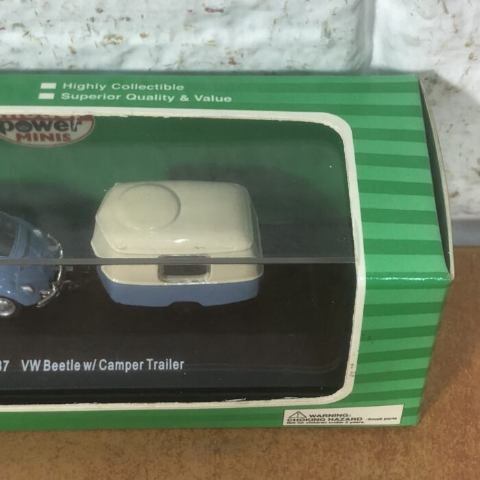 Volkswagen Beetle with Camper Trailer Miniature Model (1:87) - Image 5
