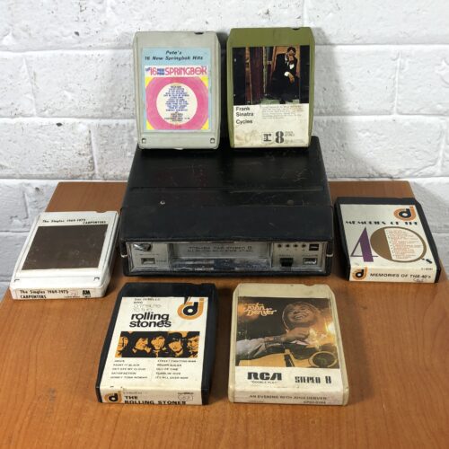 Vintage Car Stereo with 8-Track Tapes