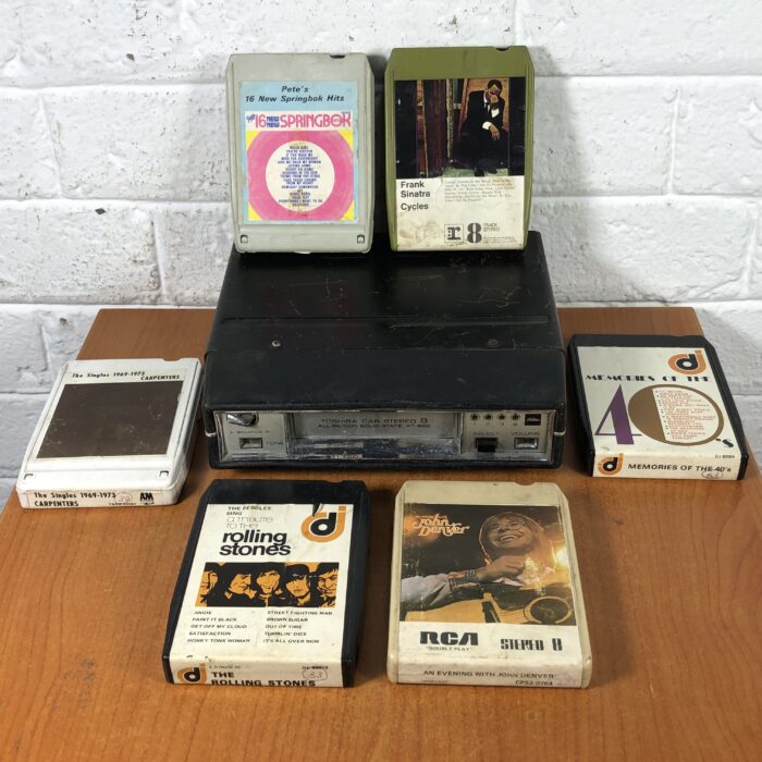 Vintage Car Stereo with 8-Track Tapes